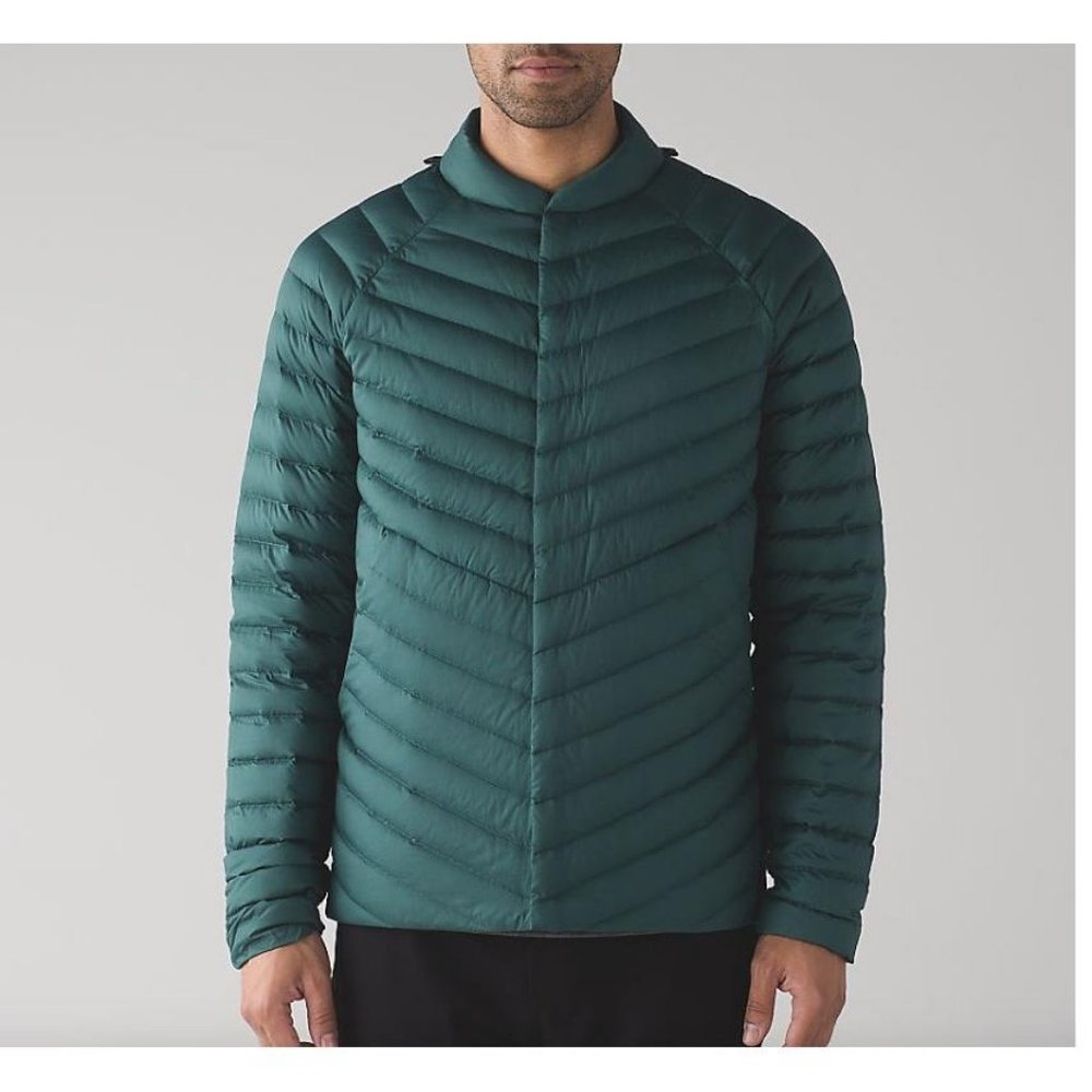Lululemon Field Down Puff Jacket 800 Goose Down Waterproof Onyx Size Medium